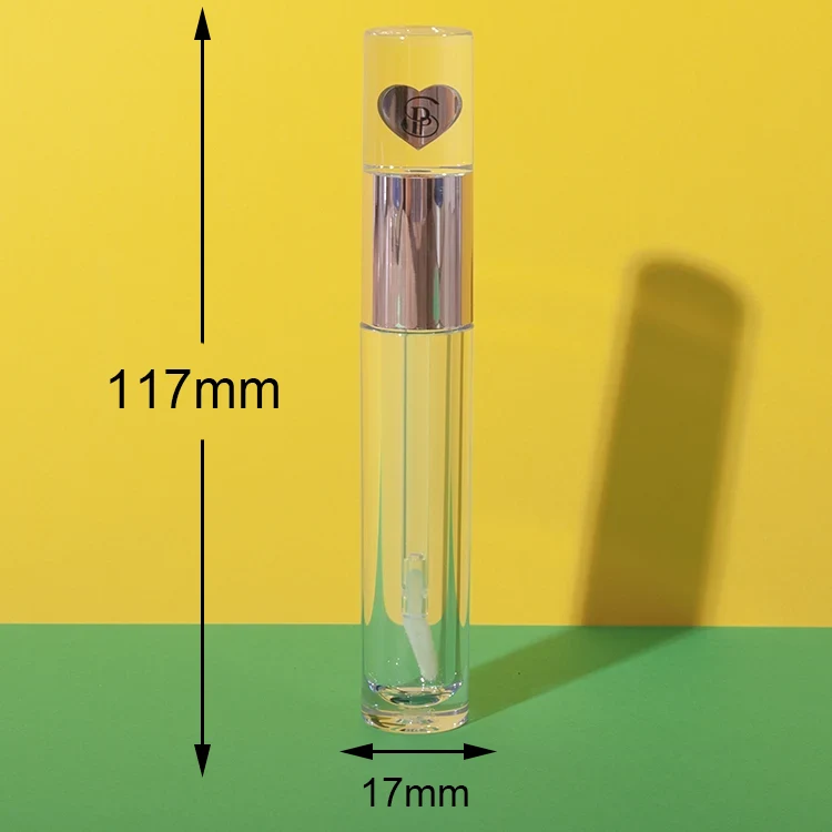 Tubo alto de brillo labial de PETG de 3,7 ml con tapón hot stamping – imagen 2