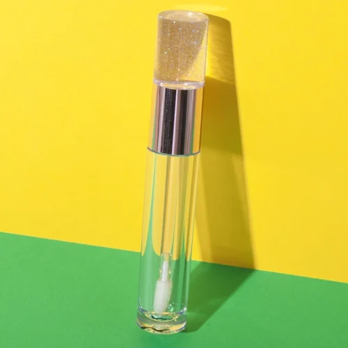 Tubo alto de brillo labial de PETG de 3,7 ml con tapón glitter – imagen 1
