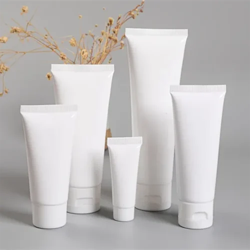 White Cosmetic Tube with Custom Printing - vista 1