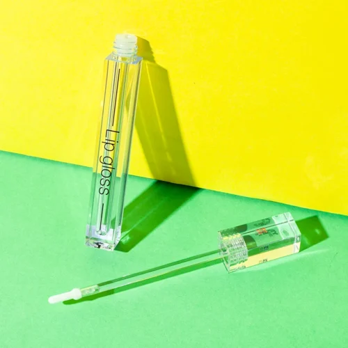 Tubo transparente cuadrado de brillo labial de 2 ml – imagen 1