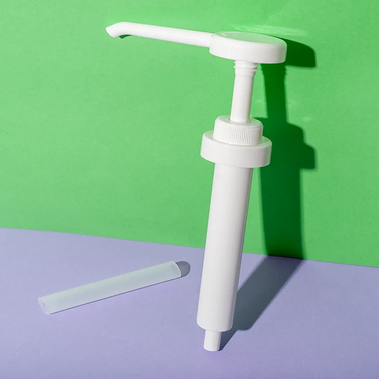 Bomba para envase de kétchup 43/400 de 15 ml y 30 ml — con tubo de inmersión