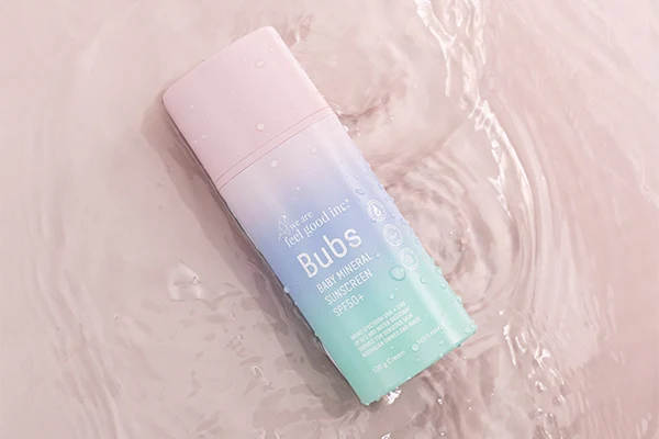 We Are Feel Good Inc., Bubs Baby Mineral Sunscreen SPF50+ en un envase airless monomaterial de PP de 100 ml